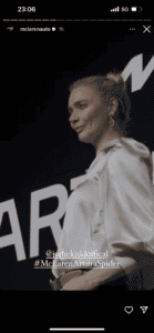 image shows jodie kidd at McLaren artura spider launch with 74 people