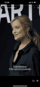 image shows laura whitmore at mclaren with 74 people